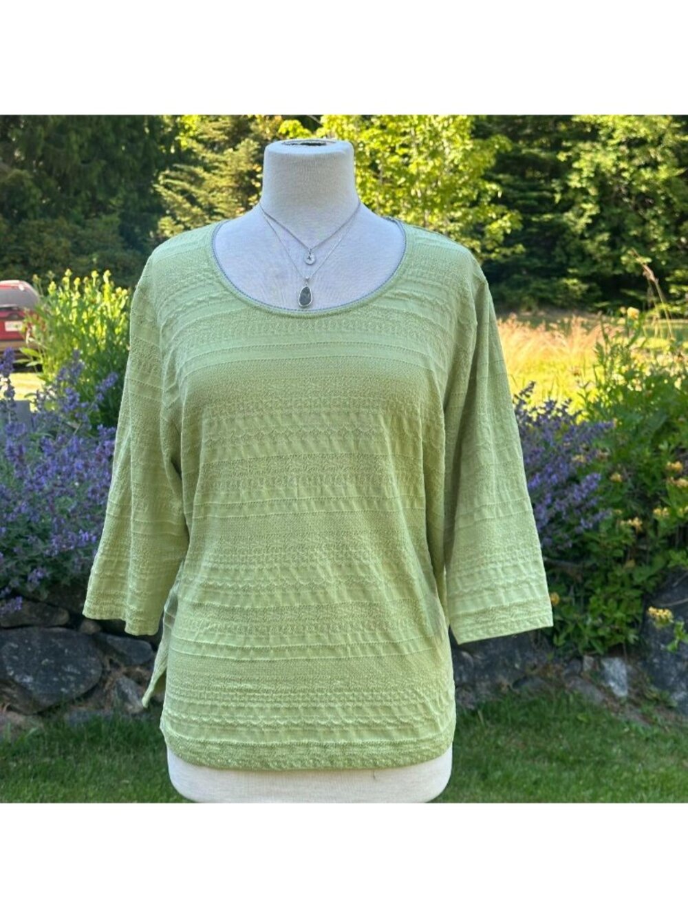 green whimsy summer blouse
